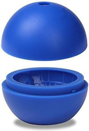 Ready Ice Cube Mold Round Silicone 1 Slot Blue ICB-R75