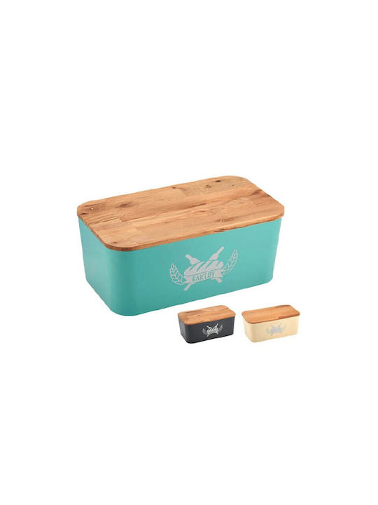 TnS Plastic Bread Box with Lid Mint 36x21x15cm