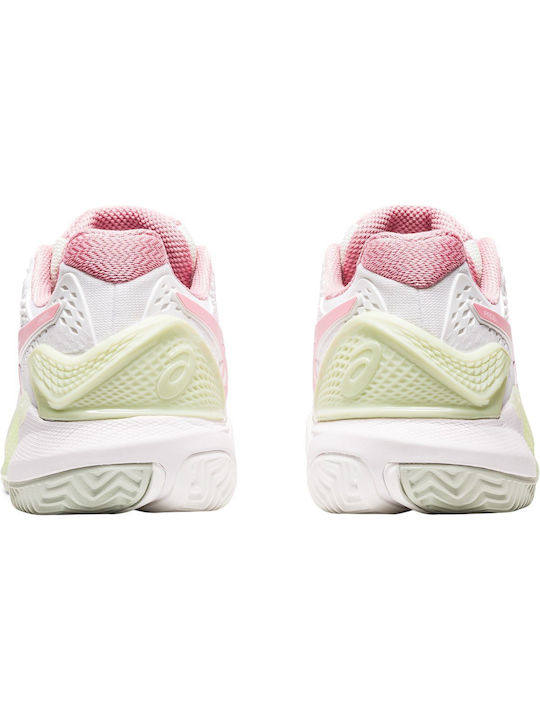 ASICS Gel-Resolution 9 Γυναικεία Παπούτσια Padel για Όλα τα Γήπεδα White / Fruit Punch