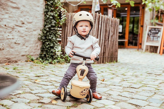 Scoot & Ride Kids Scooter Highwaykick 1 3-Wheel with Seat for 1-5 Years Beige