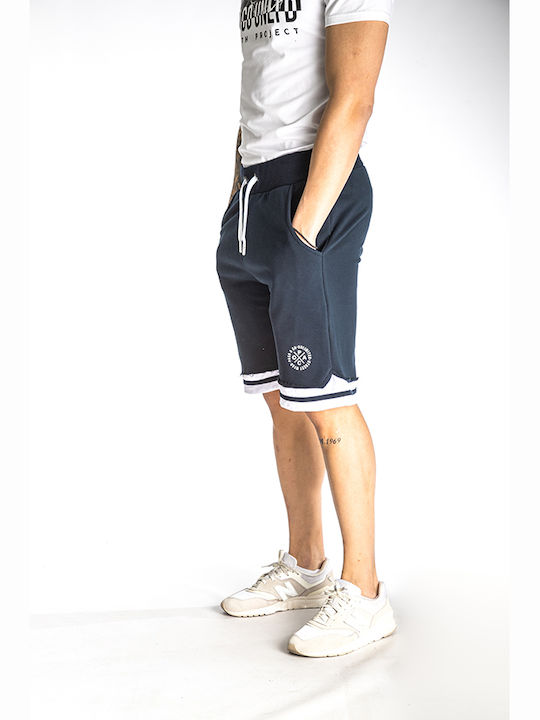 Paco & Co Men's Sports Monochrome Shorts Navy Blue