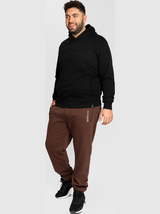 Jogginghose mit Gummizug Braun