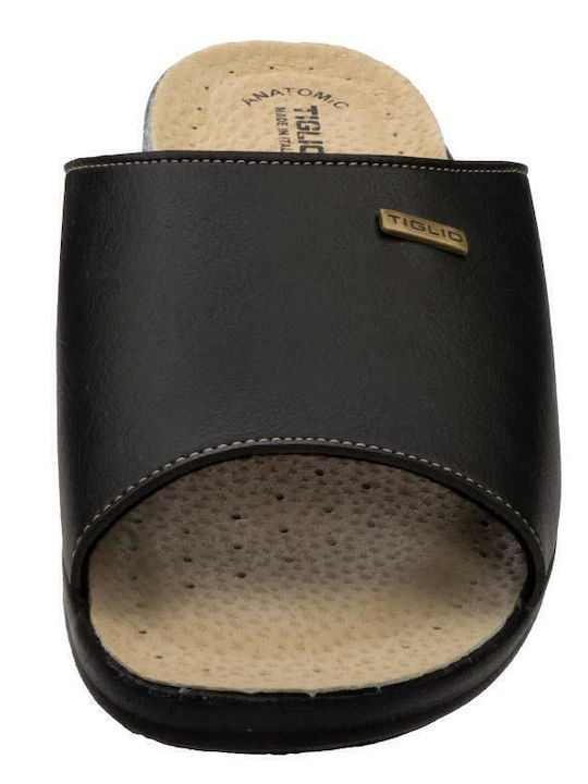 Leder Herren Hausschuhe Schwarze Anatomische