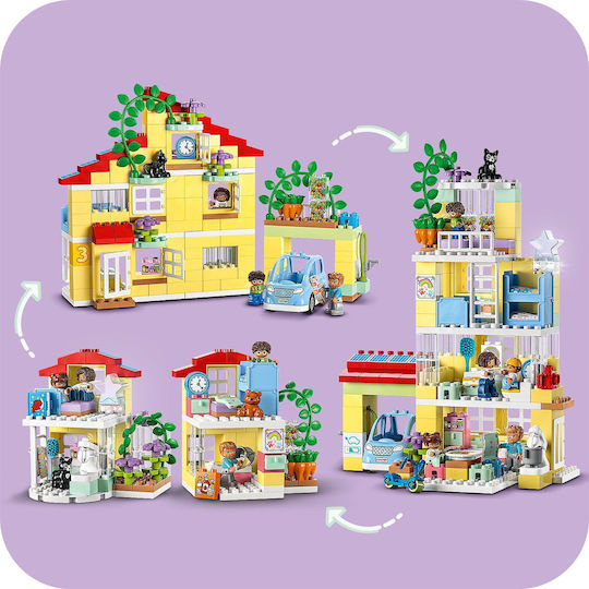 LEGO Duplo 3 in 1 Family House for Ages 3 and Up 218 Pieces