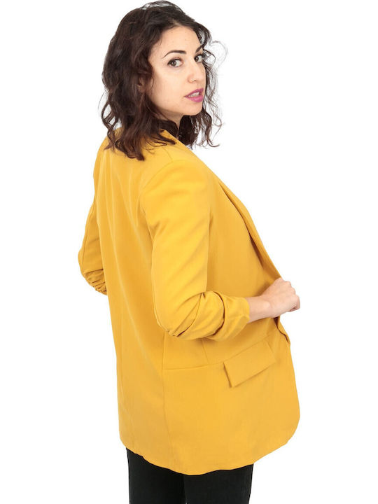 Silia D Blazer pentru femei Sacou Galben