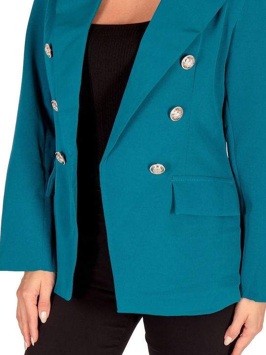 Silia D Women's Double Breasted Blazer Blue