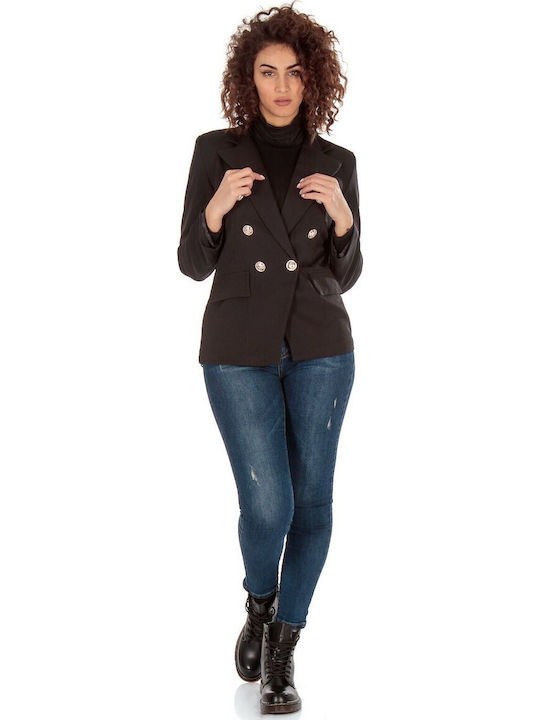 Silia D Women's Waisted Blazer Black
