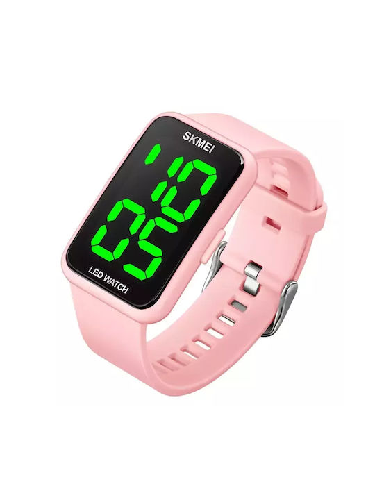 Skmei 1873 Digital Watch with Pink Rubber Strap