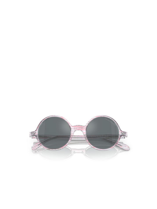 Emporio Armani Men's Sunglasses with Pink Acetate Frame and Silver Mirrored Lenses EA501M 60196G