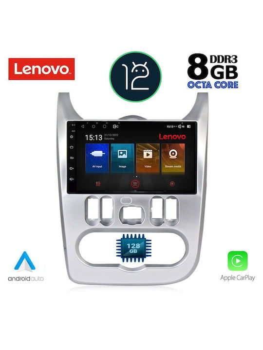 Lenovo Sistem Audio Auto pentru Renault Magazin online Logan Dacia Duster / Magazin online Logan / Magazin online Sandero 2006-2012 (Bluetooth/USB/AUX/WiFi/GPS/Partitură) cu Ecran Tactil 9"