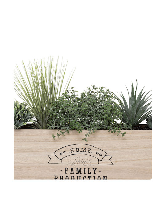 A-s Wood Artificial Potted Plant 46cm