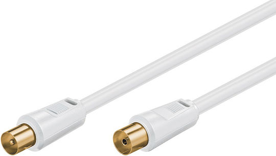 Goobay Antenna Cable Coax male - Coax female White 7.5m (67286) 1pcs