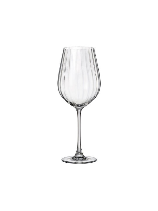 Bohemia Optic Set de Pahare pentru Vin Alb din Cristal Fără Colțuri 650ml 6buc