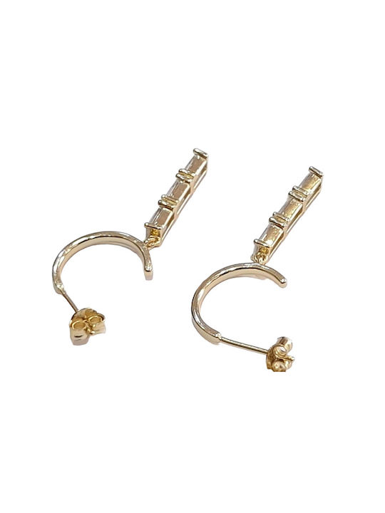 Prince Silvero Earrings made of Silver Gold Plated with Stones