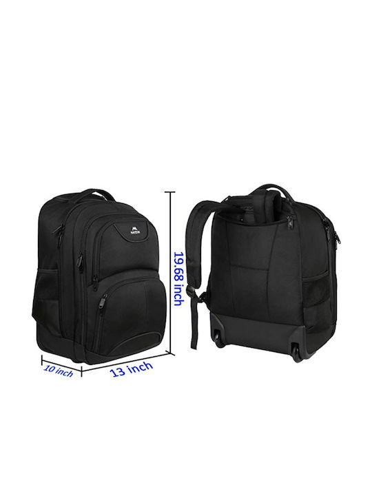 Matein Waterproof 18" Laptop Bag with Casters Black 1178