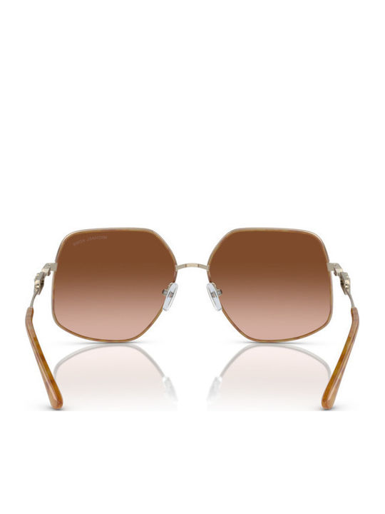Michael Kors Empire Butterfly Women's Sunglasses with Brown Tartaruga Metal Frame and Brown Gradient Lens