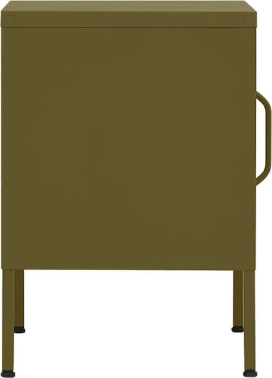 Metallic Bedside Tables 2pcs Green 35x35x51cm