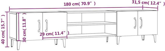 Έπιπλο Τηλεόρασης Λευκό Μ180xΠ31.5xΥ40cm
