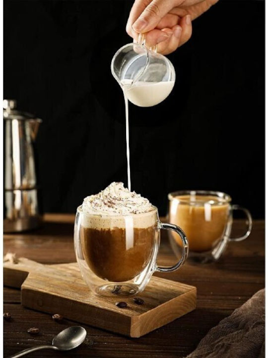 Viosarp Cană Cappuccino Sticlă Transparent 250ml