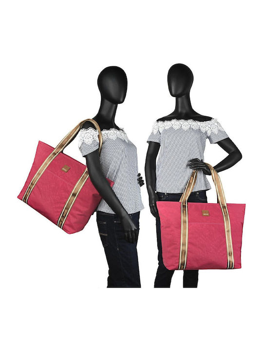 Skpat Fabric Beach Bag Pink