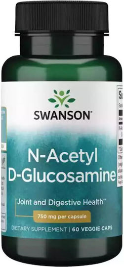 Swanson N-Acetyl-D-Glucosamine 750mg Supplement For Joint And Bone Health 60 Vegetable Capsules