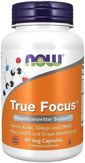 Now Foods True Focus Συμπλήρωμα για την Μνήμη & τη Συγκέντρωση 90 φυτικές κάψουλες