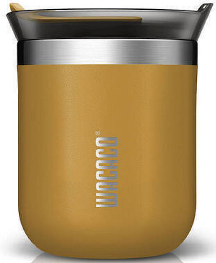 Wacaco Octaroma Classico Ποτήρι Θερμός Ανοξείδωτο BPA Free 180ml Amber Yellow με Επιστόμιο