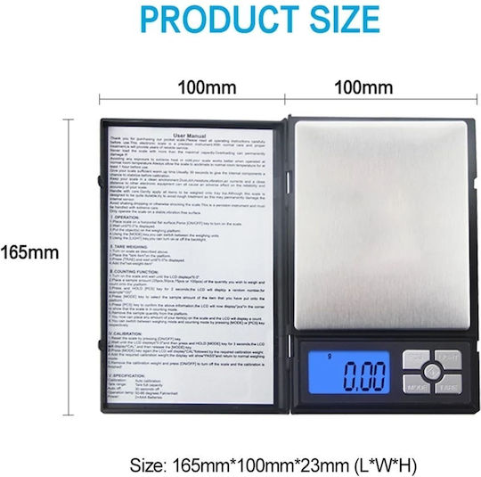 Factory Electronic Precision Commercial Scale with Weighing Capacity of 0.5kg and Division 0.1gr