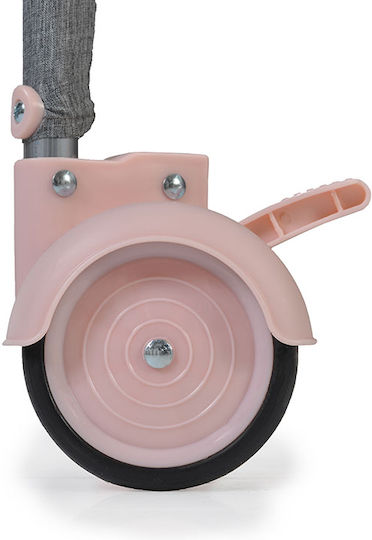 Cangaroo Skyglow Παρκοκρέβατο 2 Επιπέδων με Στρώμα Pink extra matt 125x62cm