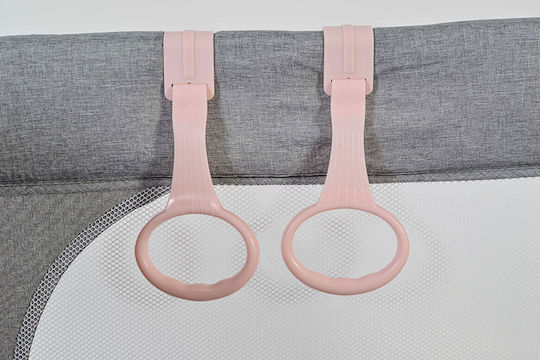 Cangaroo Skyglow Παρκοκρέβατο 2 Επιπέδων με Στρώμα Pink extra matt 125x62cm