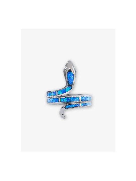 Opal Snake ring Silver 925