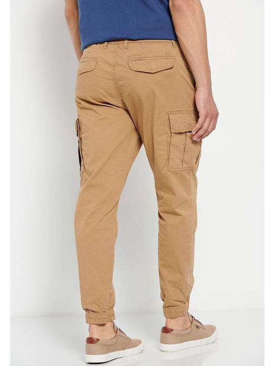 Garage Fifty5 Men's Trousers Cargo in Regular Fit Beige