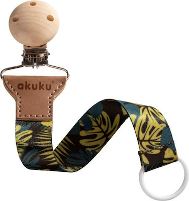 Akuku Clip Pacifier made of Fabric Green