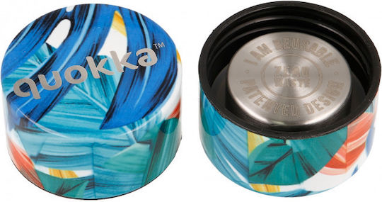 Quokka Solid Bottle Thermos Stainless Steel BPA Free 630ml Solid Jungle