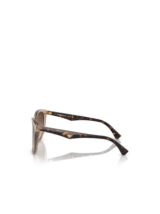 Emporio Armani Women's Sunglasses with Beige Plastic Frame and Brown Gradient Lens EA4157 585013