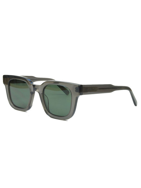 Infinity Sunglasses with Gray Plastic Frame and Green Lens INS015 C3