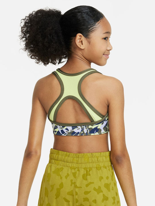 Nike Swoosh Reversible Kids' Bralette Dri-Fit Yellow