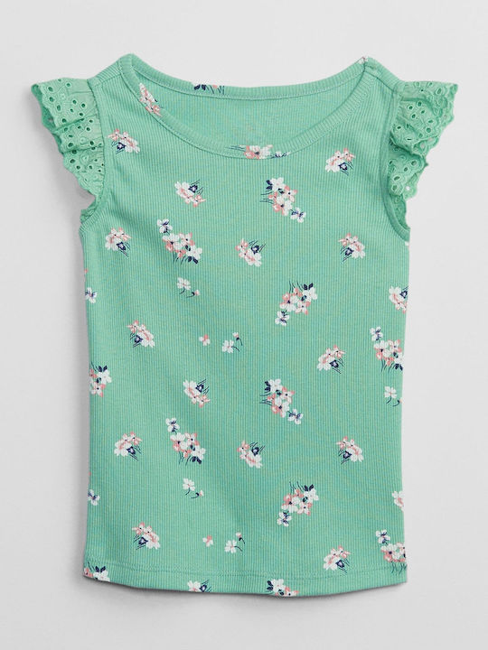 GAP Kids Blouse Short Sleeve Green