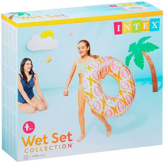 Intex Timeless Tube Inflatable Float for the Sea with Handles White 114x91cm