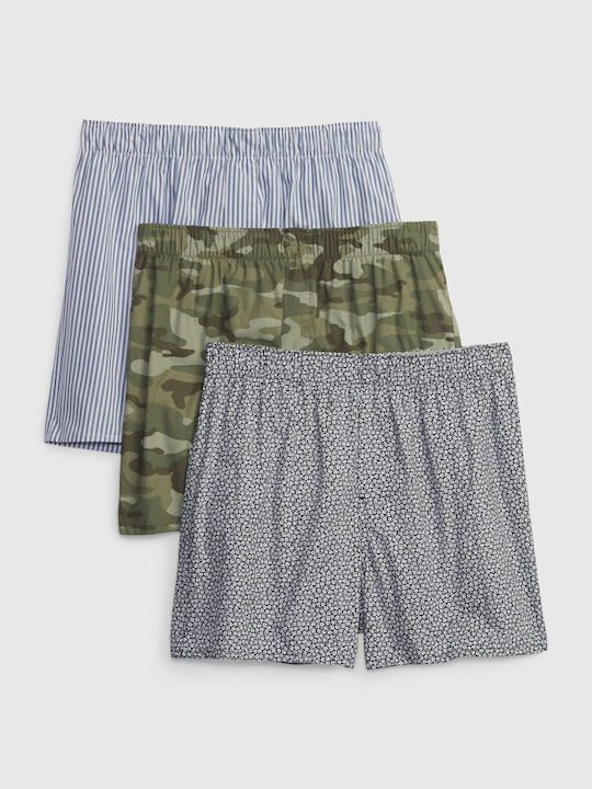 GAP Men's Boxers Green with Patterns 3Pack