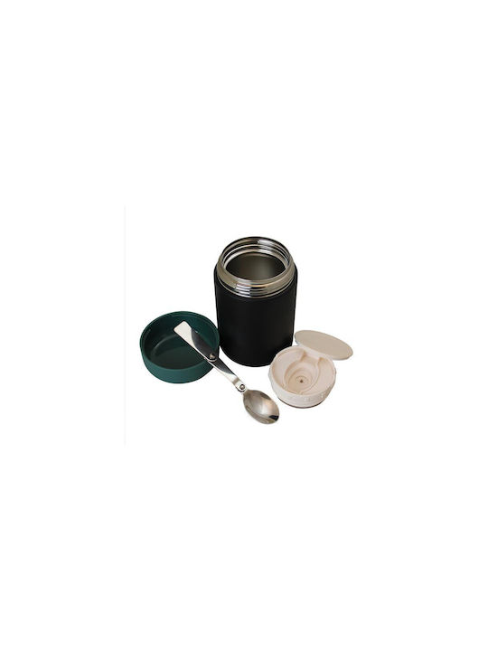 Δοχείο Φαγητού Inox Θερμός Μαύρο 600ml