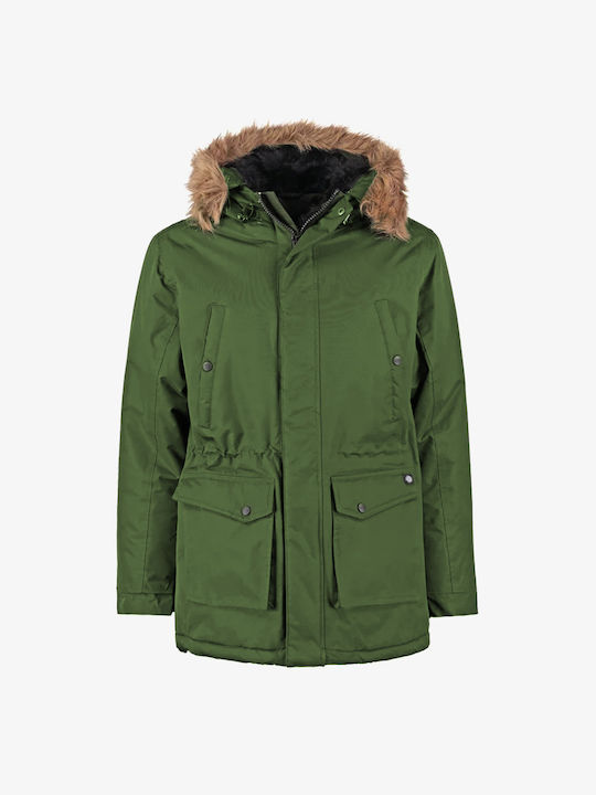 Dickies Men's Winter Parka Jacket Waterproof Green