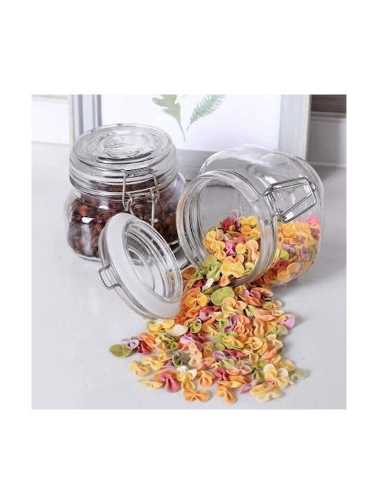Viosarp Vase General Use with Airtight Lid Glass Transparent 500ml