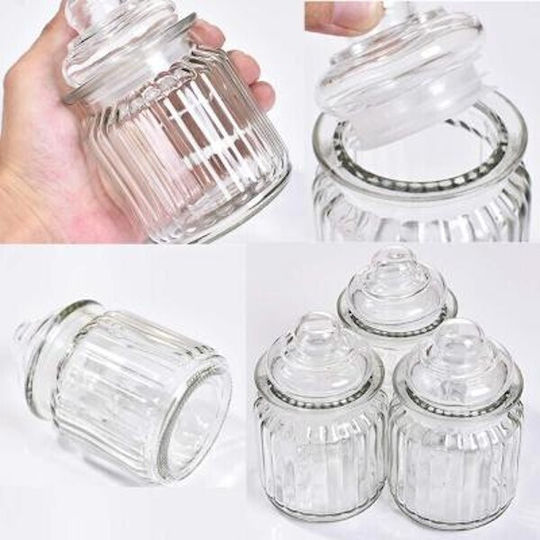 Viosarp Viosarp Allgemeine Verwendung Glas Transparentes Vasen mit Deckel 260ml