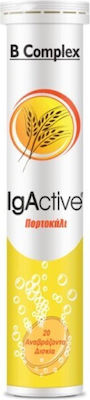 IgActive B-Complex Vitamin for Energy, Immune System Boost, Hair, Skin & Nails Orange 20 eff. tabs