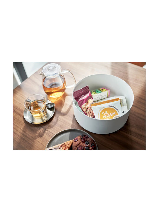 Yamazaki Ваза Обща Употреба с капак Пластмаса Бял 22x22см