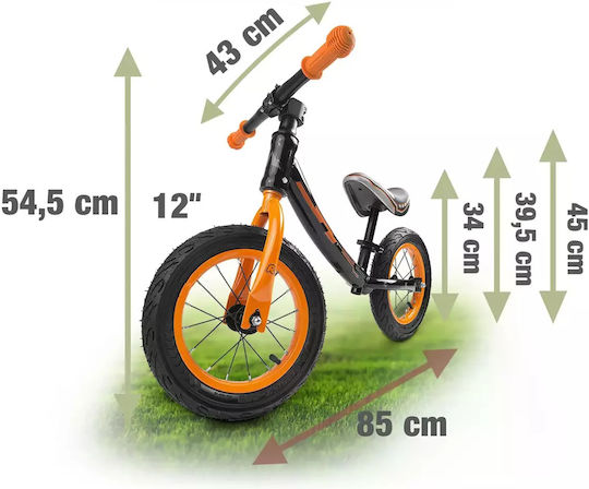 Ricokids Детски велосипед за баланс Черен