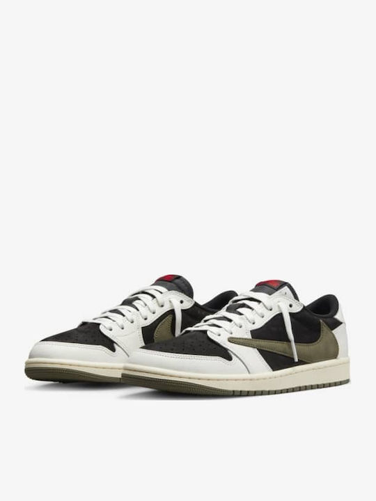 Travis Scott X Air  1 Low OG Damen Sneakers Sail / University Red / Black / Medium Olive