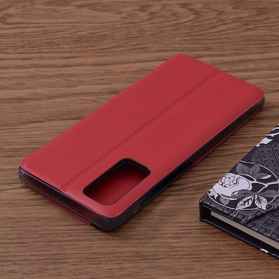 Techsuit eFold Synthetic Leather Book Red (Galaxy S20 FE)