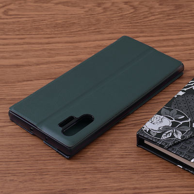 Techsuit eFold Series Synthetic Leather Book Green (Galaxy Note 10+)